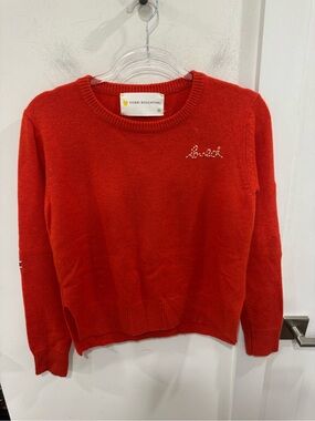 Kerri Rosenthal Bright Red Women's Crewneck Sweater